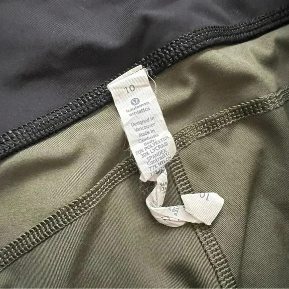 Lululemon Run Top Speed Capri Crop Full On Luxtreme Wm Sz 10 Mystic Jungle Green - Picture 4 of 13